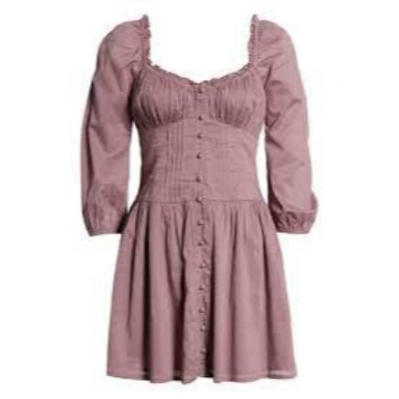 NWT BDG Urban Outfitters Lydia 3/4 Sleeve Corsetry Mini Dress, size X Small - Picture 7 of 11